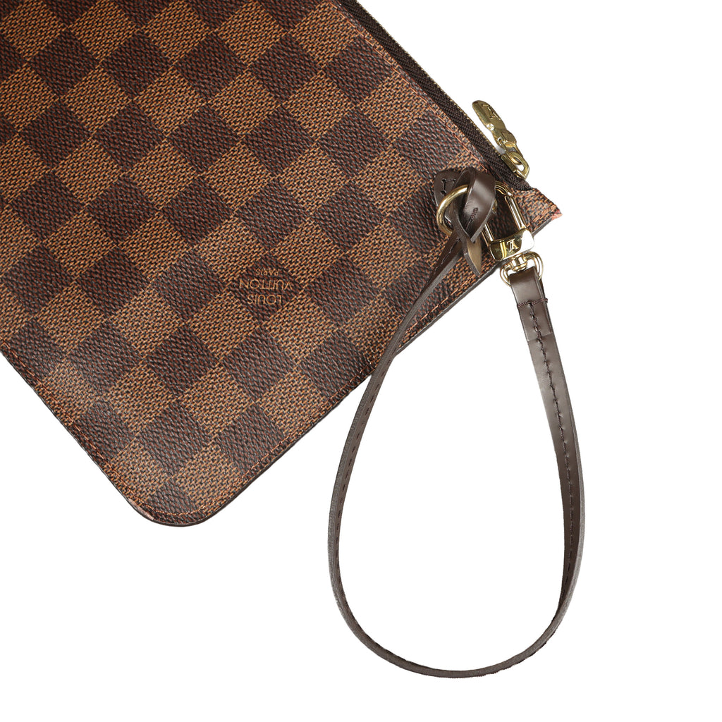 Preowned LOUIS VUITTON Neverfull MM Damier Ebene Canvas x Leather Trim | Luxe Again Maison