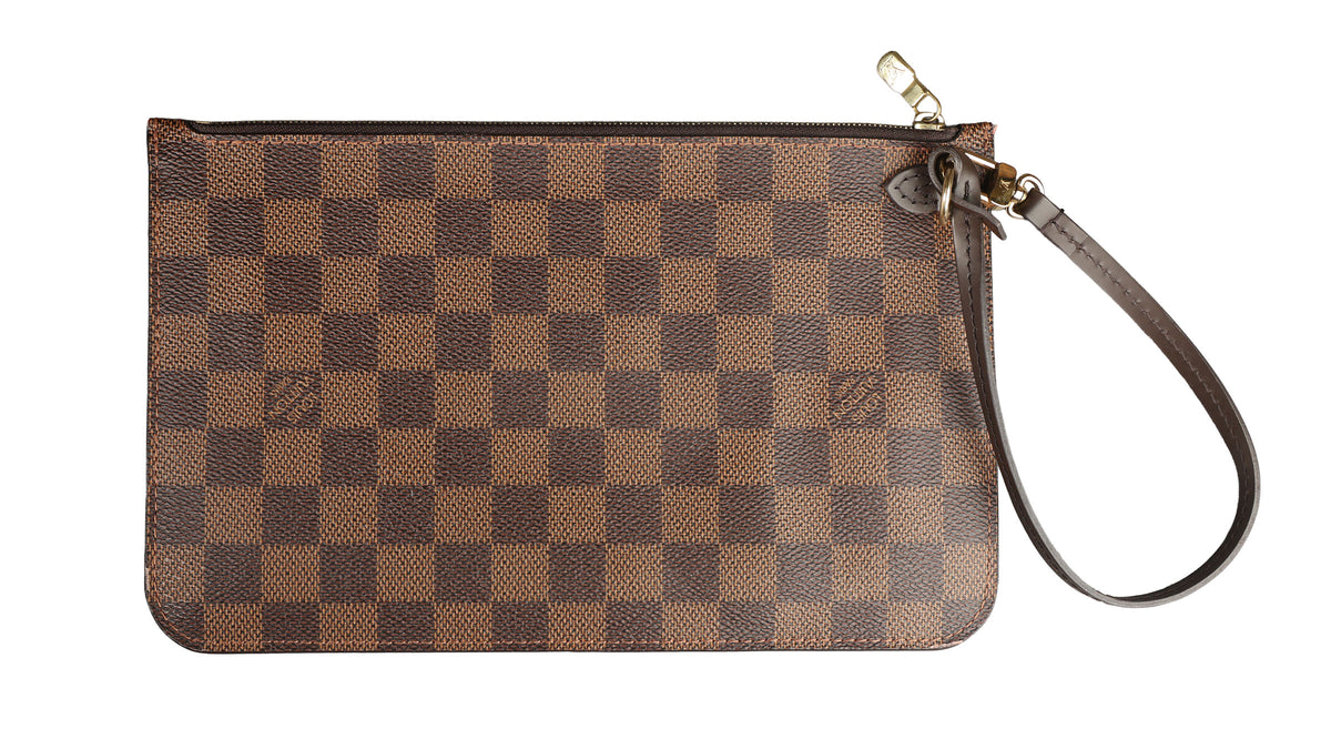 Preowned LOUIS VUITTON Neverfull MM Damier Ebene Canvas x Leather Trim | Luxe Again Maison