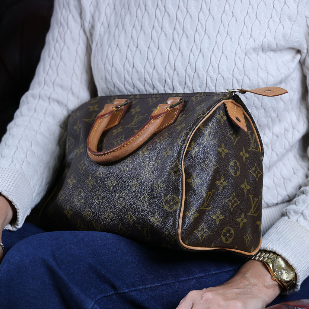 Preowned LOUIS VUITTON Vintage Speedy 25 Monogram Brown M41528 | Luxe Again Maison