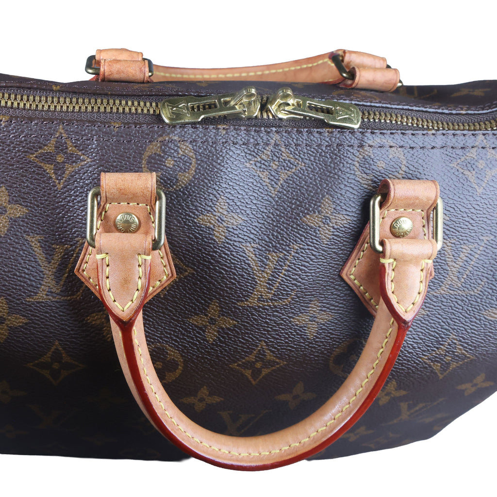 Preowned LOUIS VUITTON Vintage Speedy Bandouliere 25 Monogram Brown | Luxe Again Maison