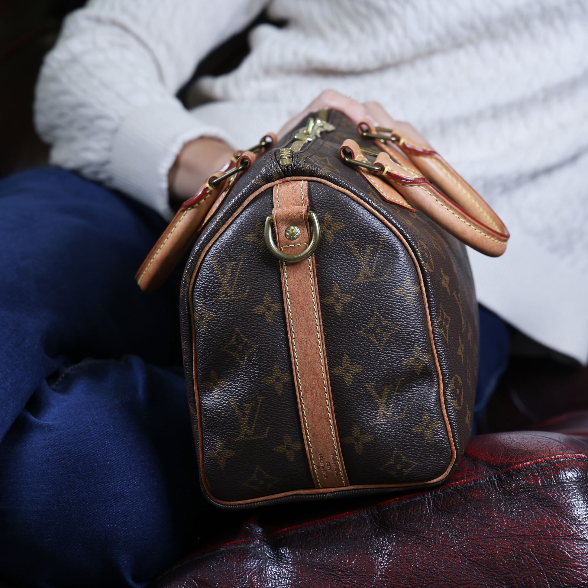 Preowned LOUIS VUITTON Vintage Speedy Bandouliere 25 Monogram Brown | Luxe Again Maison