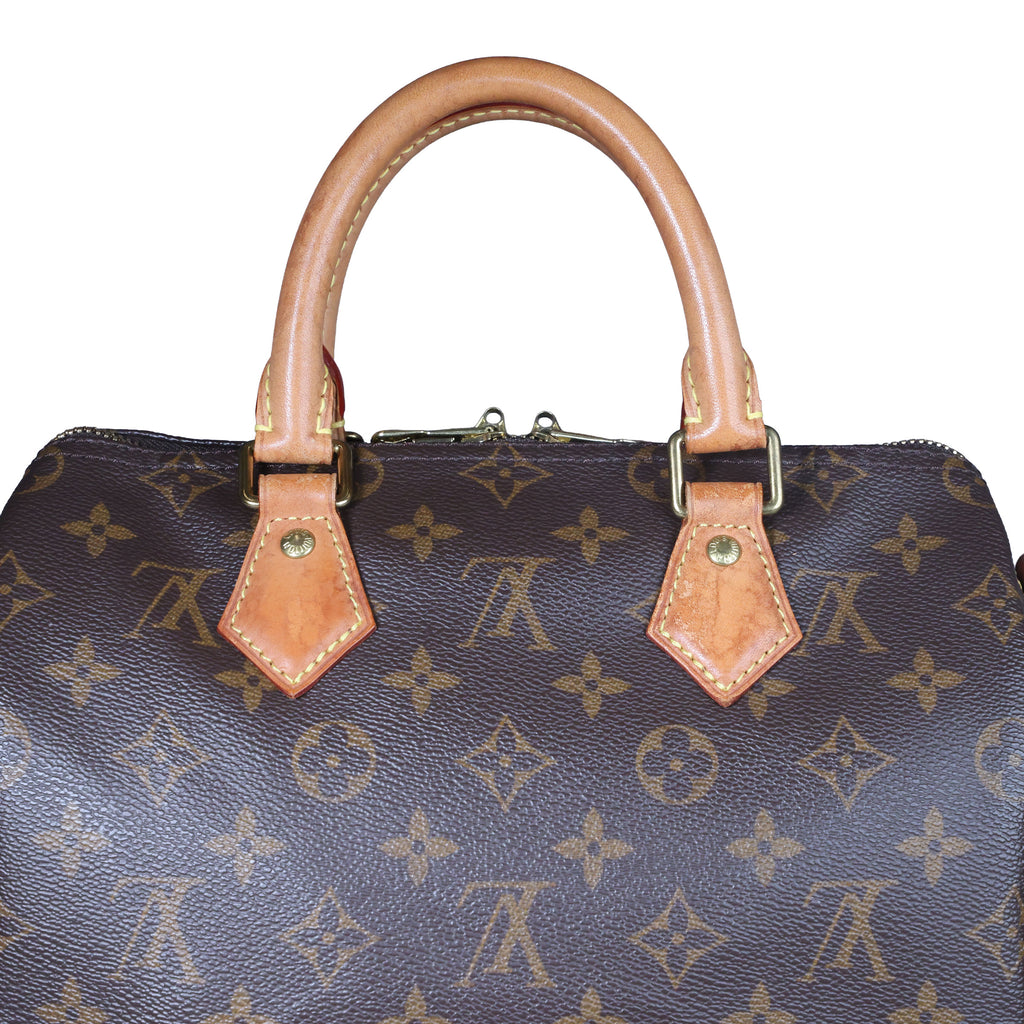 Preowned LOUIS VUITTON Vintage Speedy Bandouliere 25 Monogram Brown | Luxe Again Maison