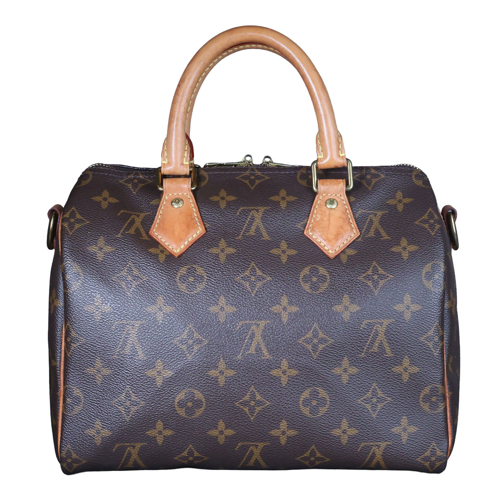 Preowned LOUIS VUITTON Vintage Speedy Bandouliere 25 Monogram Brown  Luxe Again Maison