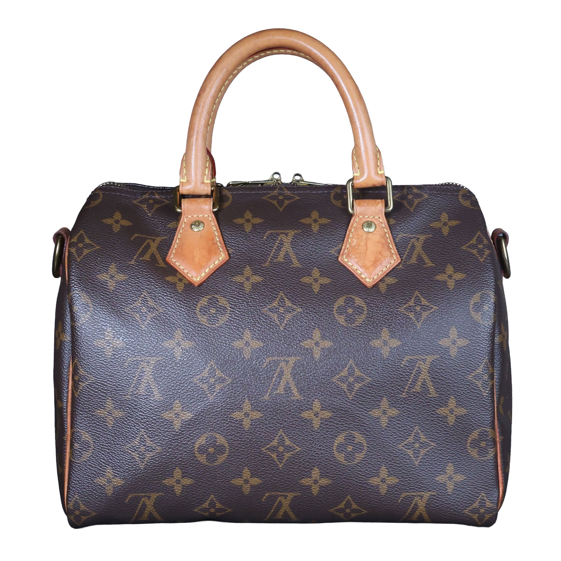 Preowned LOUIS VUITTON Vintage Speedy Bandouliere 25 Monogram Brown  Luxe Again Maison
