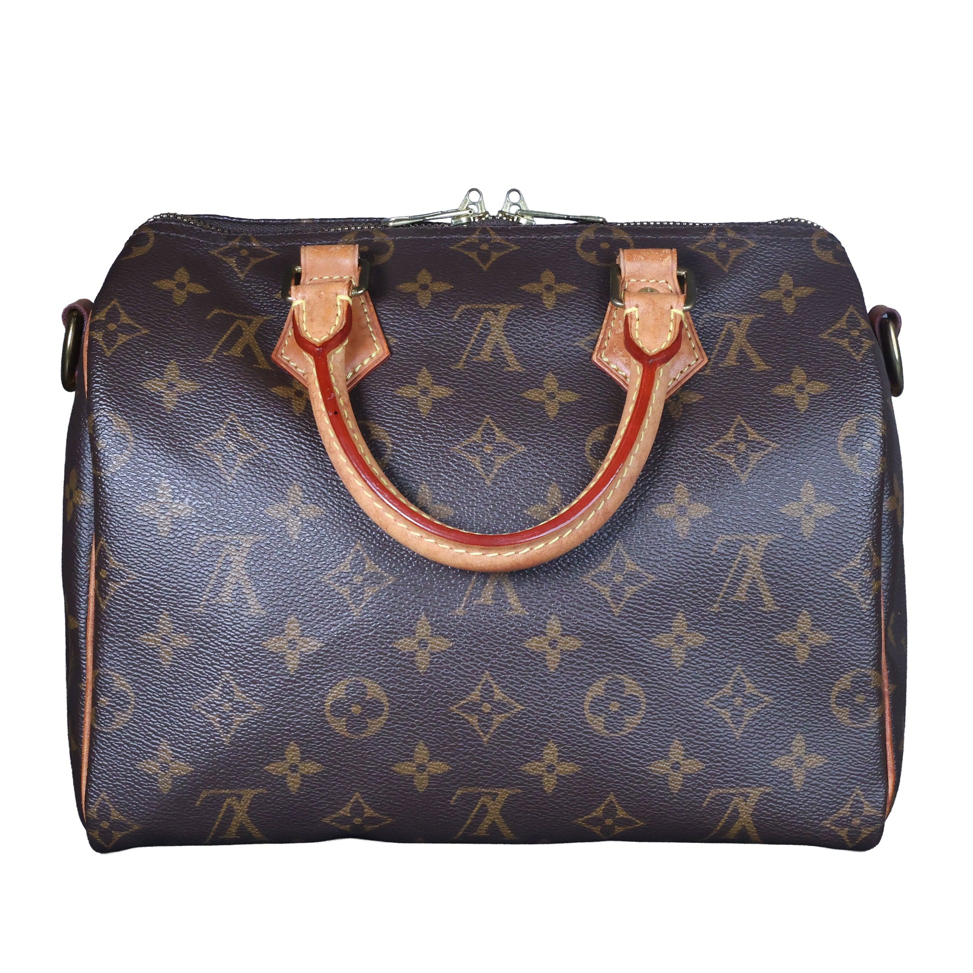 Preowned LOUIS VUITTON Vintage Speedy Bandouliere 25 Monogram Brown  Luxe Again Maison