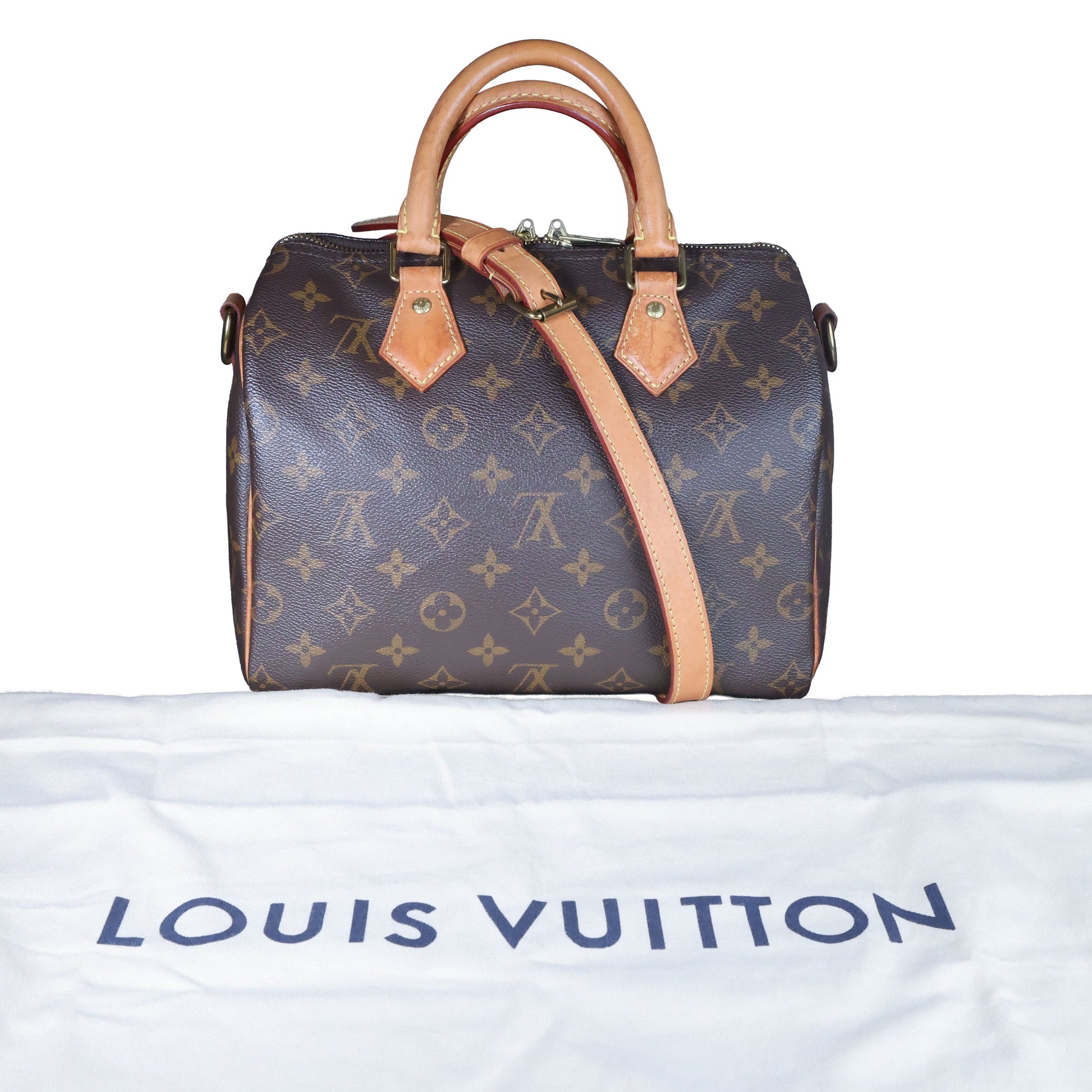 Preowned LOUIS VUITTON Vintage Speedy Bandouliere 25 Monogram Brown | Luxe Again Maison