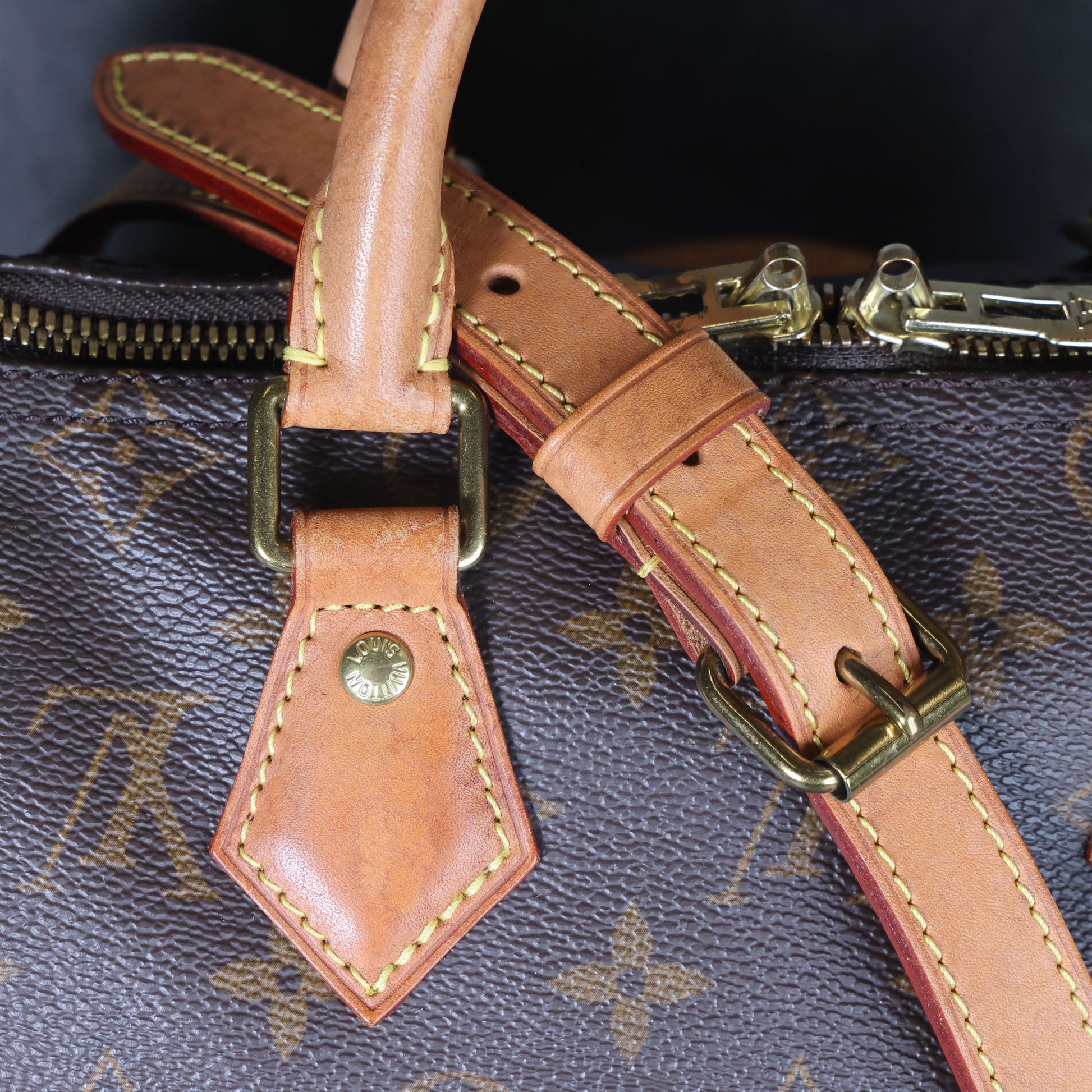 Preowned LOUIS VUITTON Vintage Speedy Bandouliere 25 Monogram Brown | Luxe Again Maison