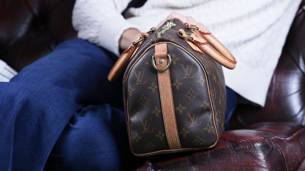 Preowned LOUIS VUITTON Vintage Speedy Bandouliere 25 Monogram Brown | Luxe Again Maison