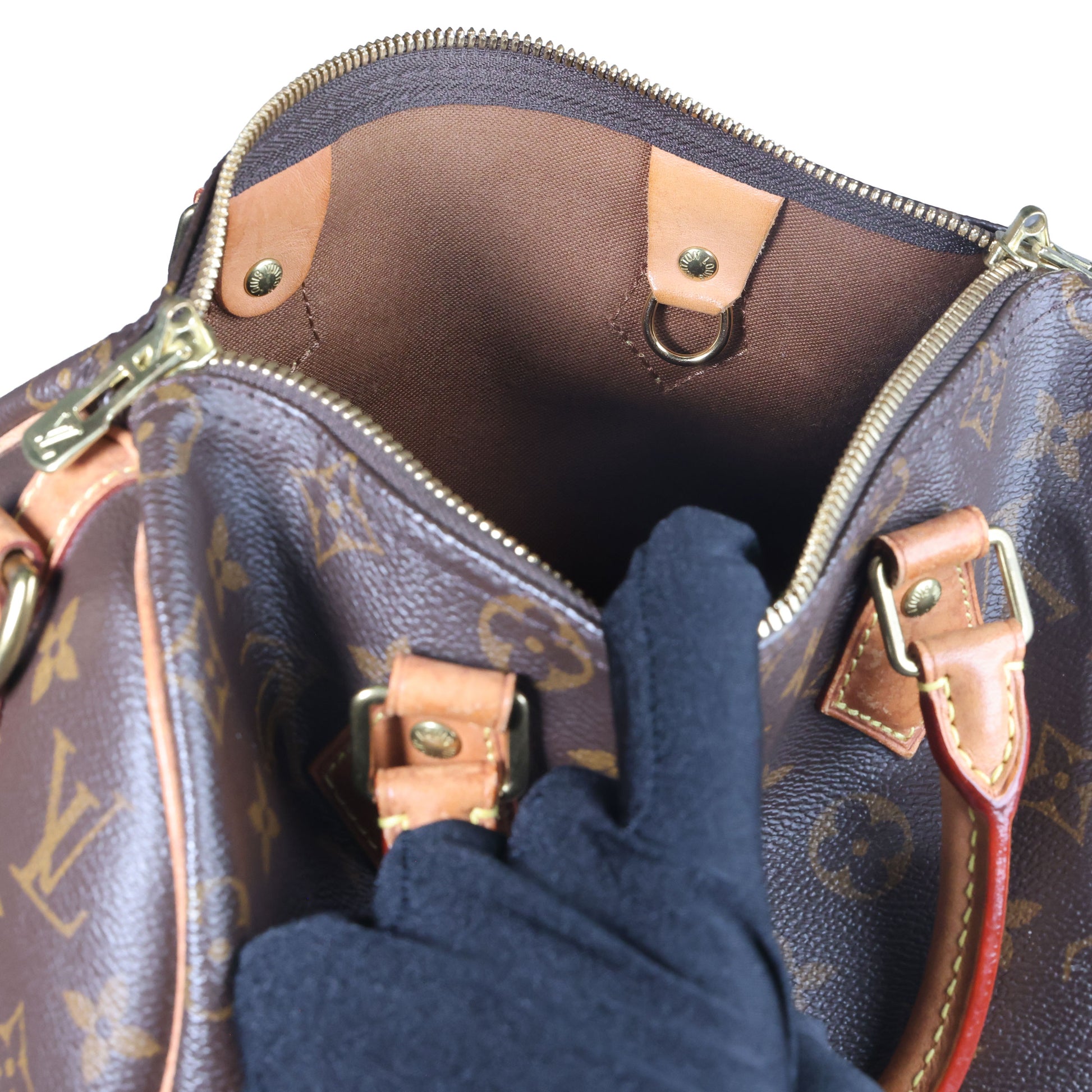 Preowned LOUIS VUITTON Vintage Speedy Bandouliere 25 Monogram Brown | Luxe Again Maison