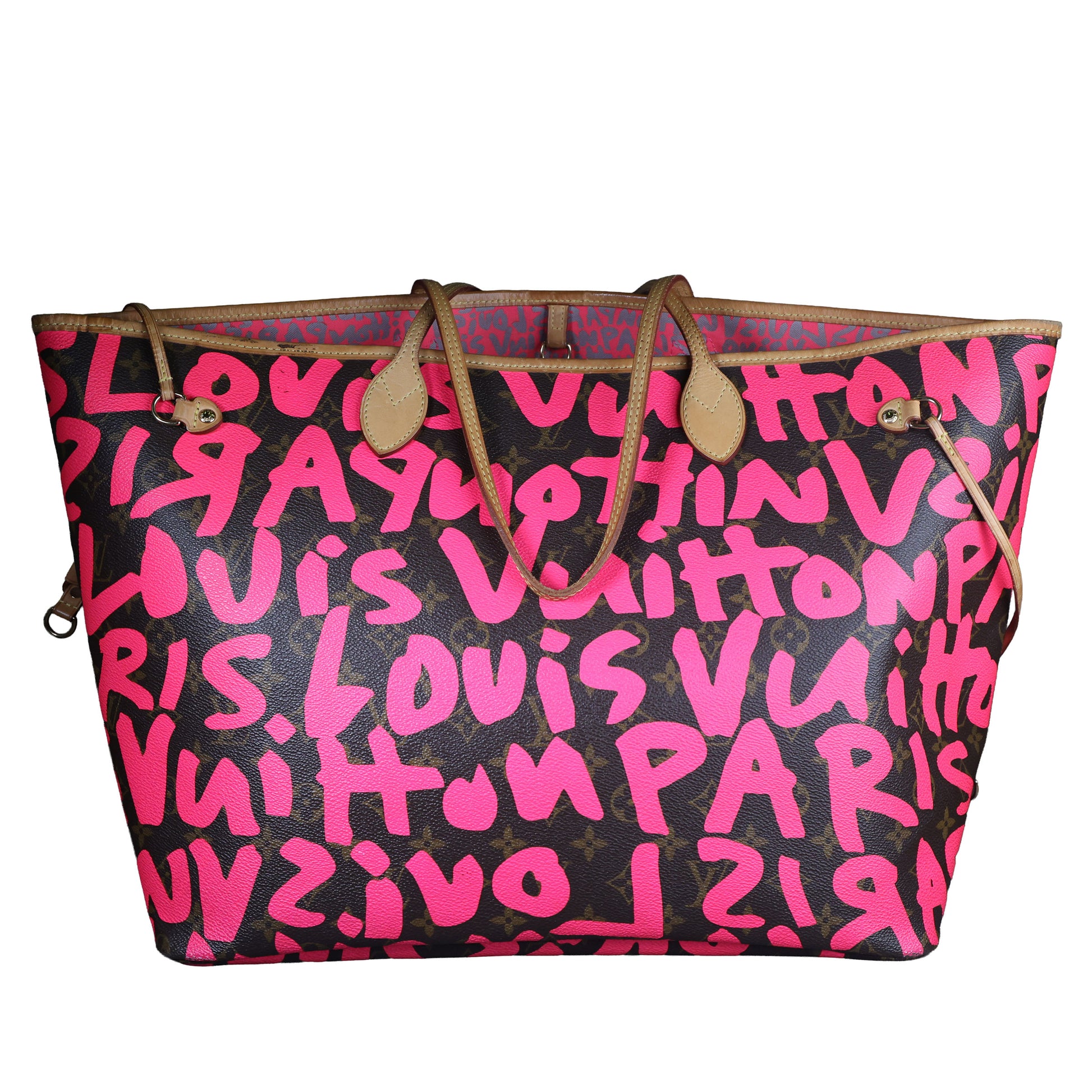 Preowned LOUIS VUITTON Stephen Sprouse Pink Graffiti Monogram Neverfull GM - Limited Edition 2009 | Luxe Again Maison