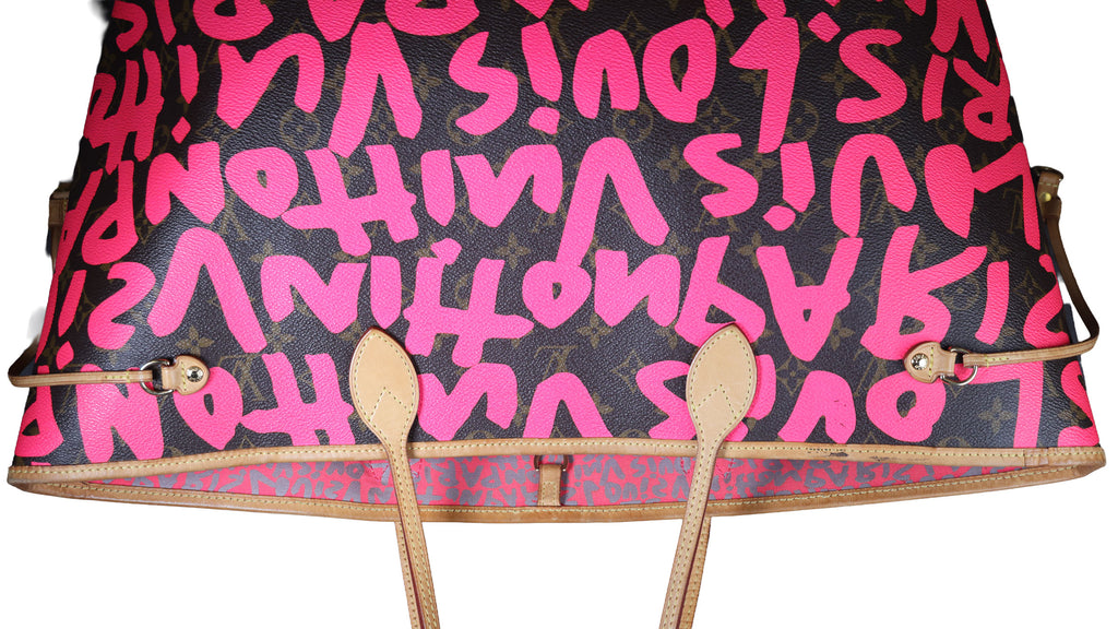 Preowned LOUIS VUITTON Stephen Sprouse Pink Graffiti Monogram Neverfull GM - Limited Edition 2009 | Luxe Again Maison