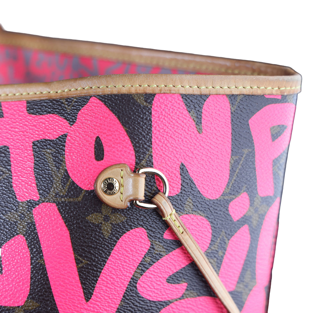 Preowned LOUIS VUITTON Stephen Sprouse Pink Graffiti Monogram Neverfull GM - Limited Edition 2009 | Luxe Again Maison