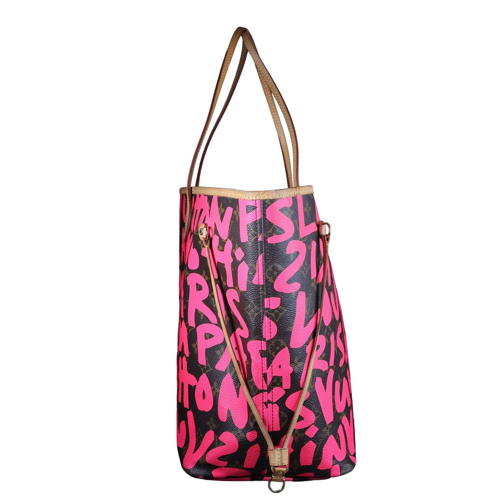 Preowned LOUIS VUITTON Stephen Sprouse Pink Graffiti Monogram Neverfull GM - Limited Edition 2009 | Luxe Again Maison