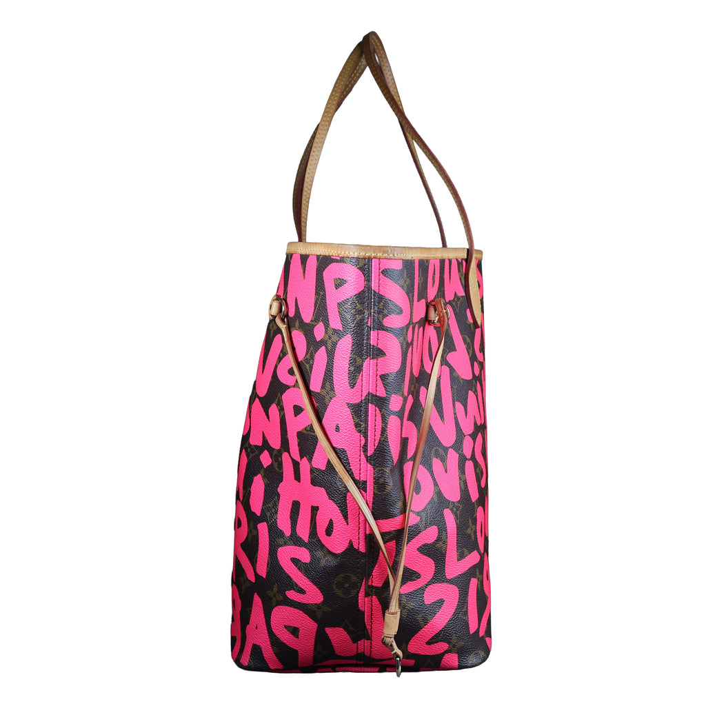 Preowned LOUIS VUITTON Stephen Sprouse Pink Graffiti Monogram Neverfull GM - Limited Edition 2009 | Luxe Again Maison
