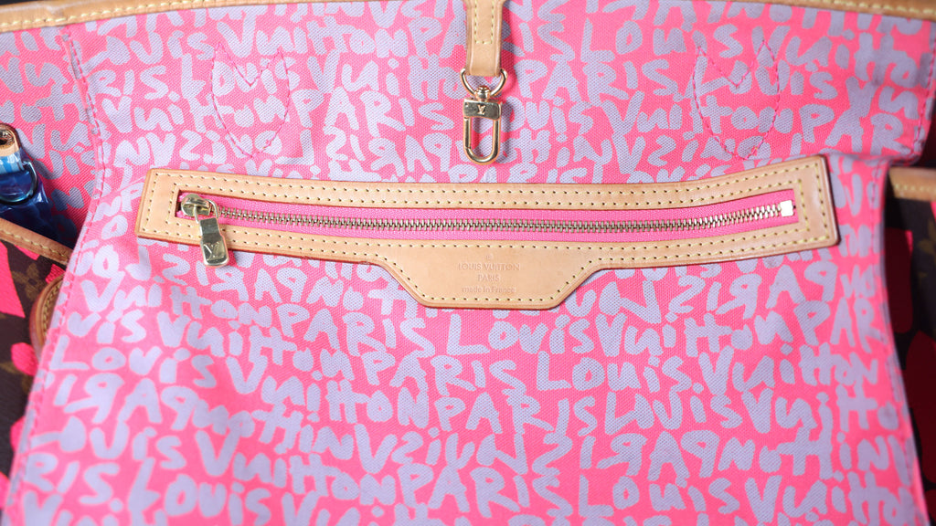 Preowned LOUIS VUITTON Stephen Sprouse Pink Graffiti Monogram Neverfull GM - Limited Edition 2009 | Luxe Again Maison