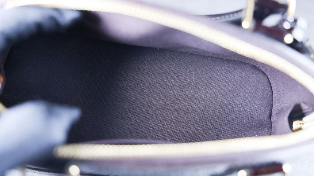 Preowned LOUIS VUITTON Vernis Alma BB Patent Leather Purple  | Luxe Again Maison