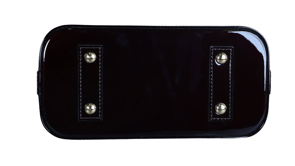 Preowned LOUIS VUITTON Vernis Alma BB Patent Leather Purple  | Luxe Again Maison