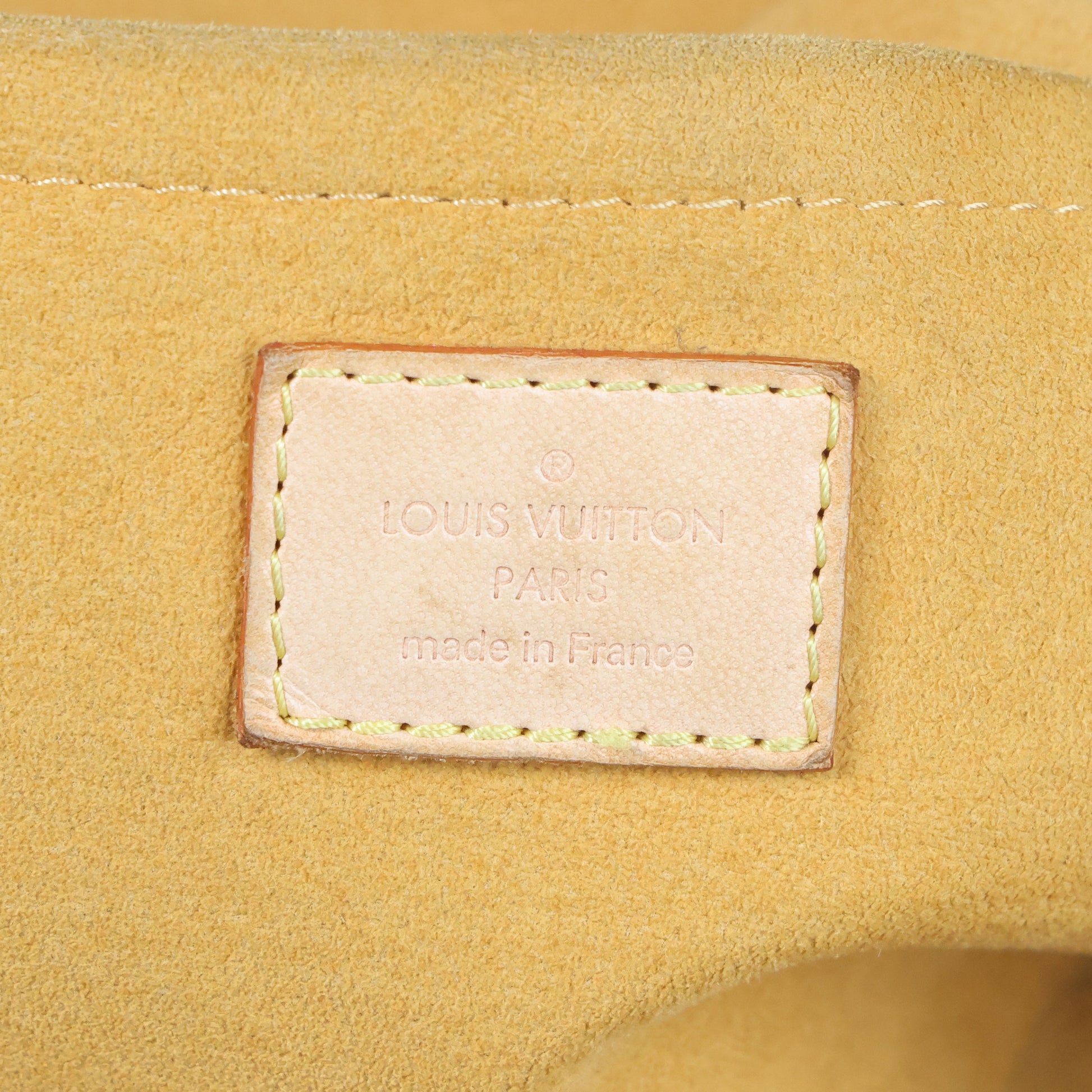 Preowned LOUIS VUITTON Vintage Denim Cabas Raye GM Monogram Blue w Charms | Luxe Again Maison