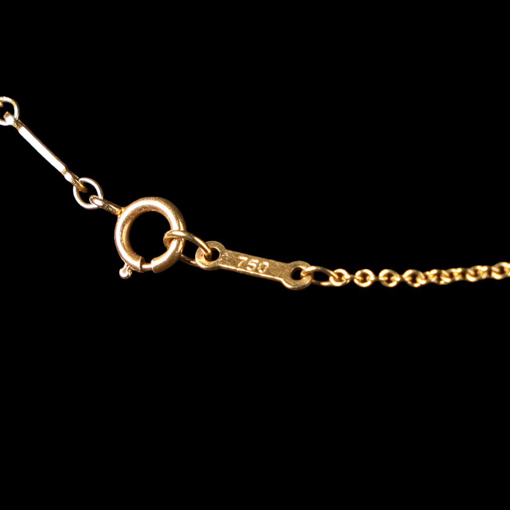 Preowned TIFFANY & Co x Elsa Peretti Diamonds by the Yard 18K YG Diamond Pendant Necklace 1.7g | Luxe Again Maison