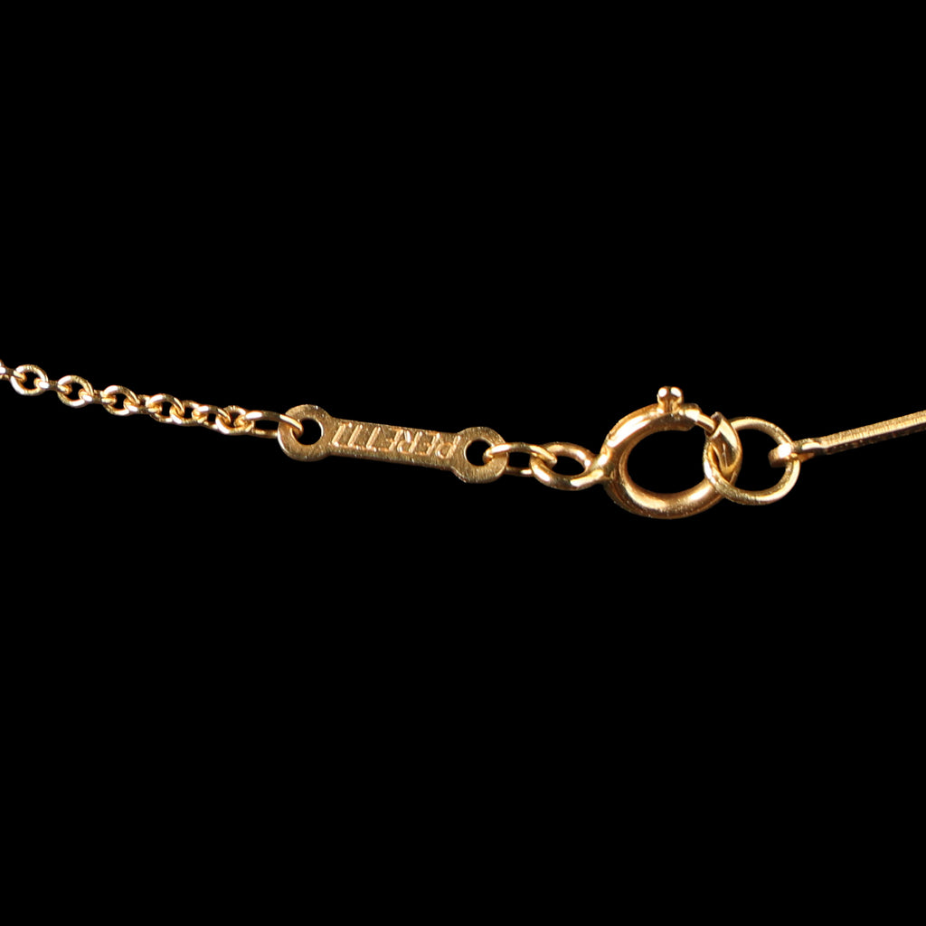 Preowned TIFFANY & Co x Elsa Peretti Diamonds by the Yard 18K YG Diamond Pendant Necklace 1.7g | Luxe Again Maison