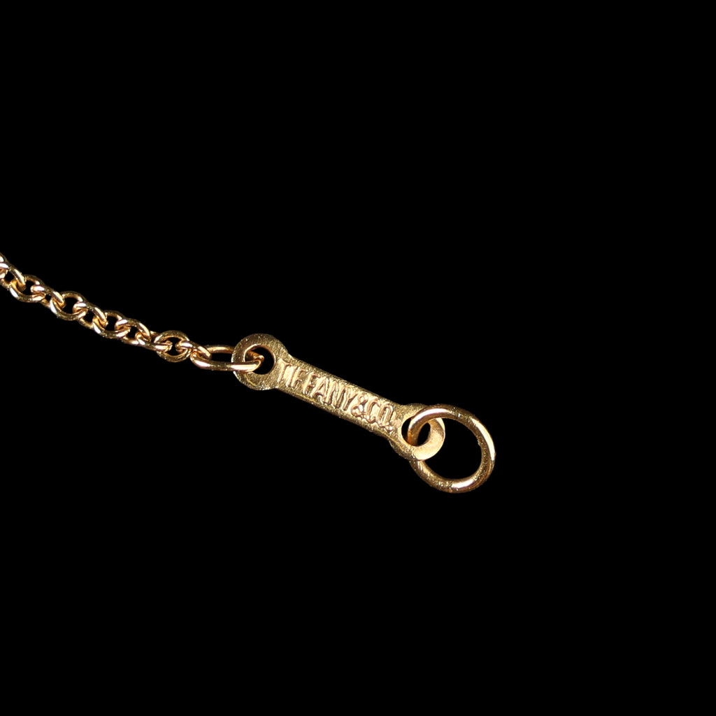 Preowned TIFFANY & Co x Elsa Peretti Diamonds by the Yard 18K YG Diamond Pendant Necklace 1.7g | Luxe Again Maison