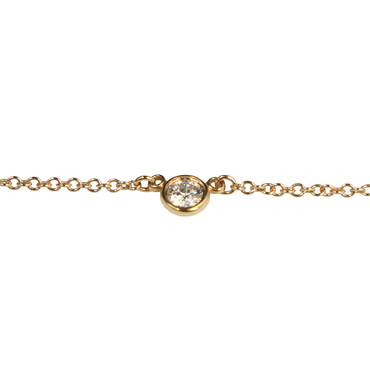 Preowned TIFFANY Elsa Peretti Diamonds by the Yard 18K YG Diamond Pendant Necklace 1.8g | Luxe Again Maison