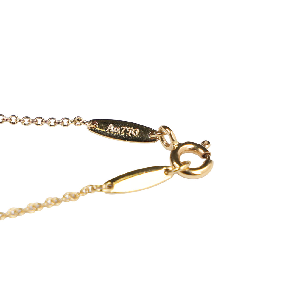 Preowned TIFFANY Elsa Peretti Diamonds by the Yard 18K YG Diamond Pendant Necklace 1.8g | Luxe Again Maison