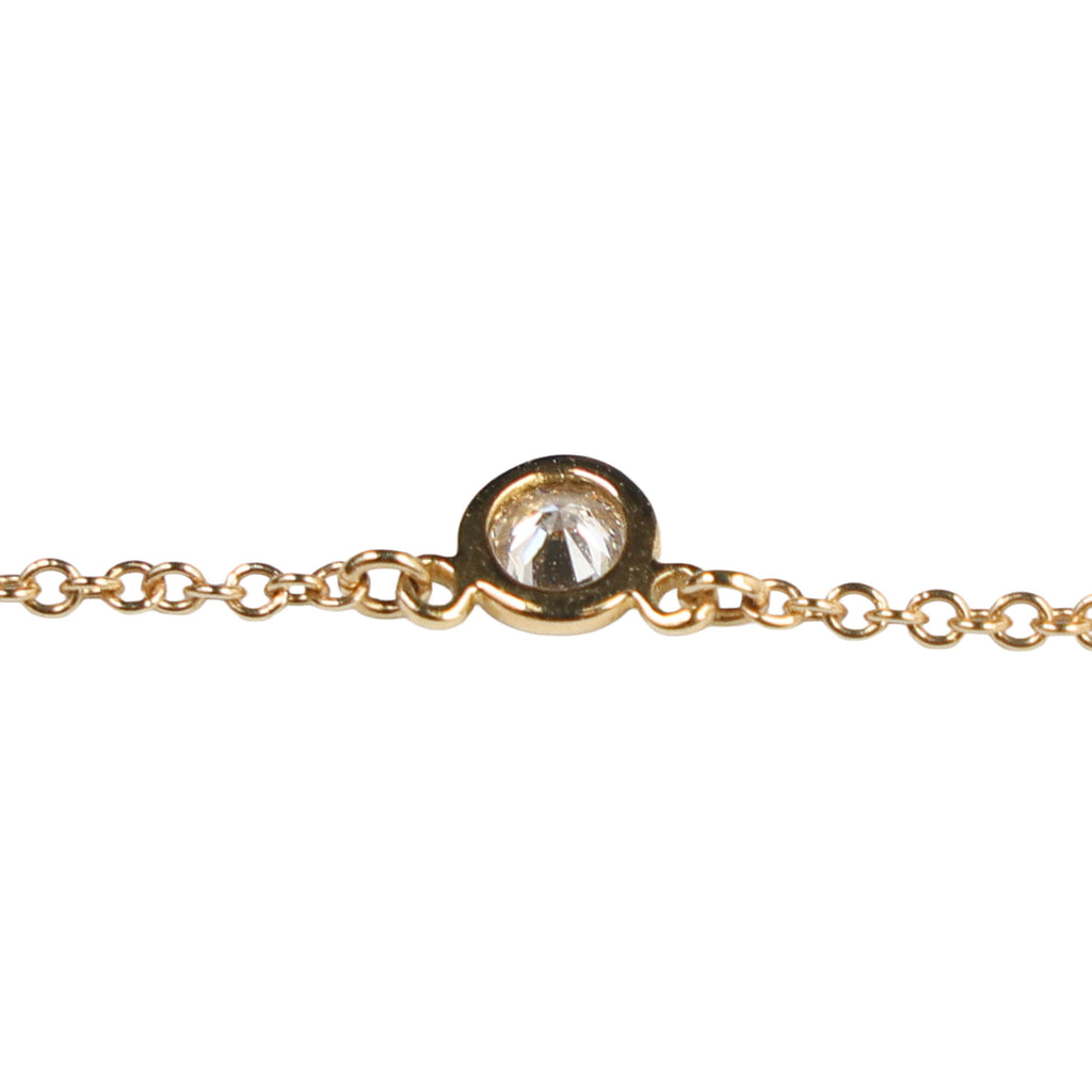 Preowned TIFFANY Elsa Peretti Diamonds by the Yard 18K YG Diamond Pendant Necklace 1.8g | Luxe Again Maison