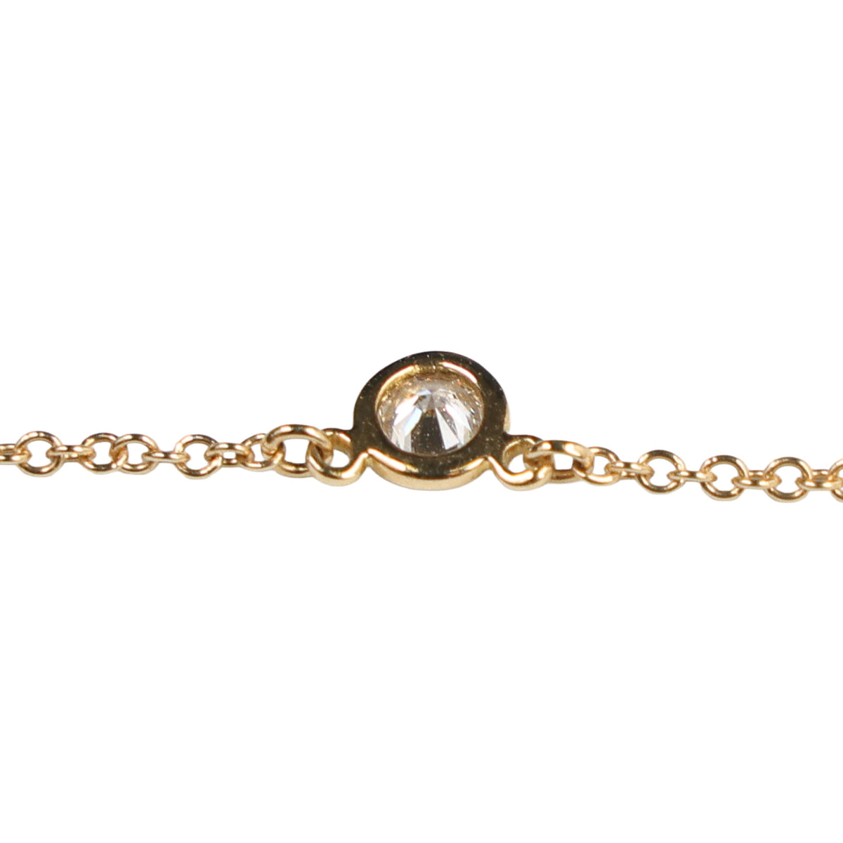 Preowned TIFFANY Elsa Peretti Diamonds by the Yard 18K YG Diamond Pendant Necklace 1.8g | Luxe Again Maison