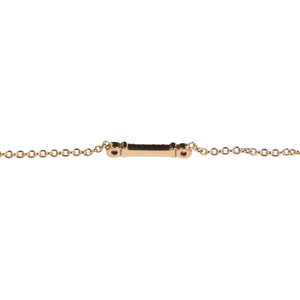 Preowned TIFFANY Fleur de Lys Diamond 18k Rose Gold Necklace 1.7g | Luxe Again Maison