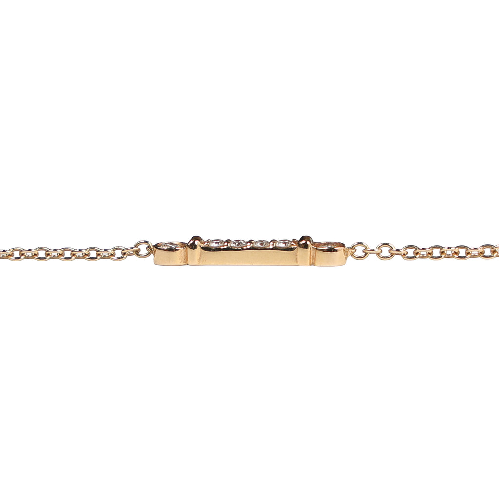 Preowned TIFFANY Fleur de Lys Diamond 18k Rose Gold Necklace 1.7g | Luxe Again Maison