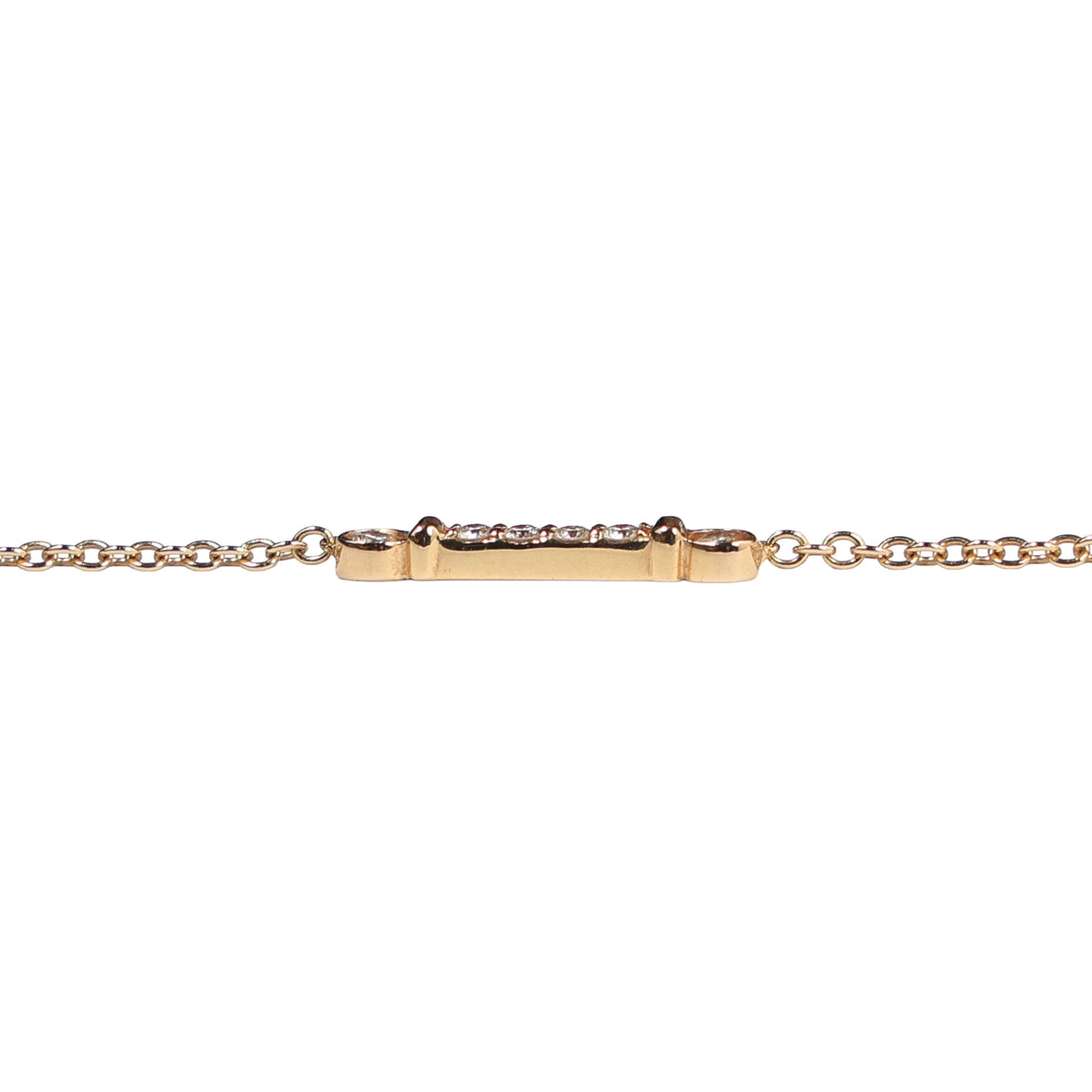 Preowned TIFFANY Fleur de Lys Diamond 18k Rose Gold Necklace 1.7g | Luxe Again Maison