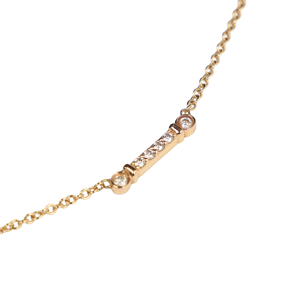 Preowned TIFFANY Fleur de Lys Diamond 18k Rose Gold Necklace 1.7g | Luxe Again Maison