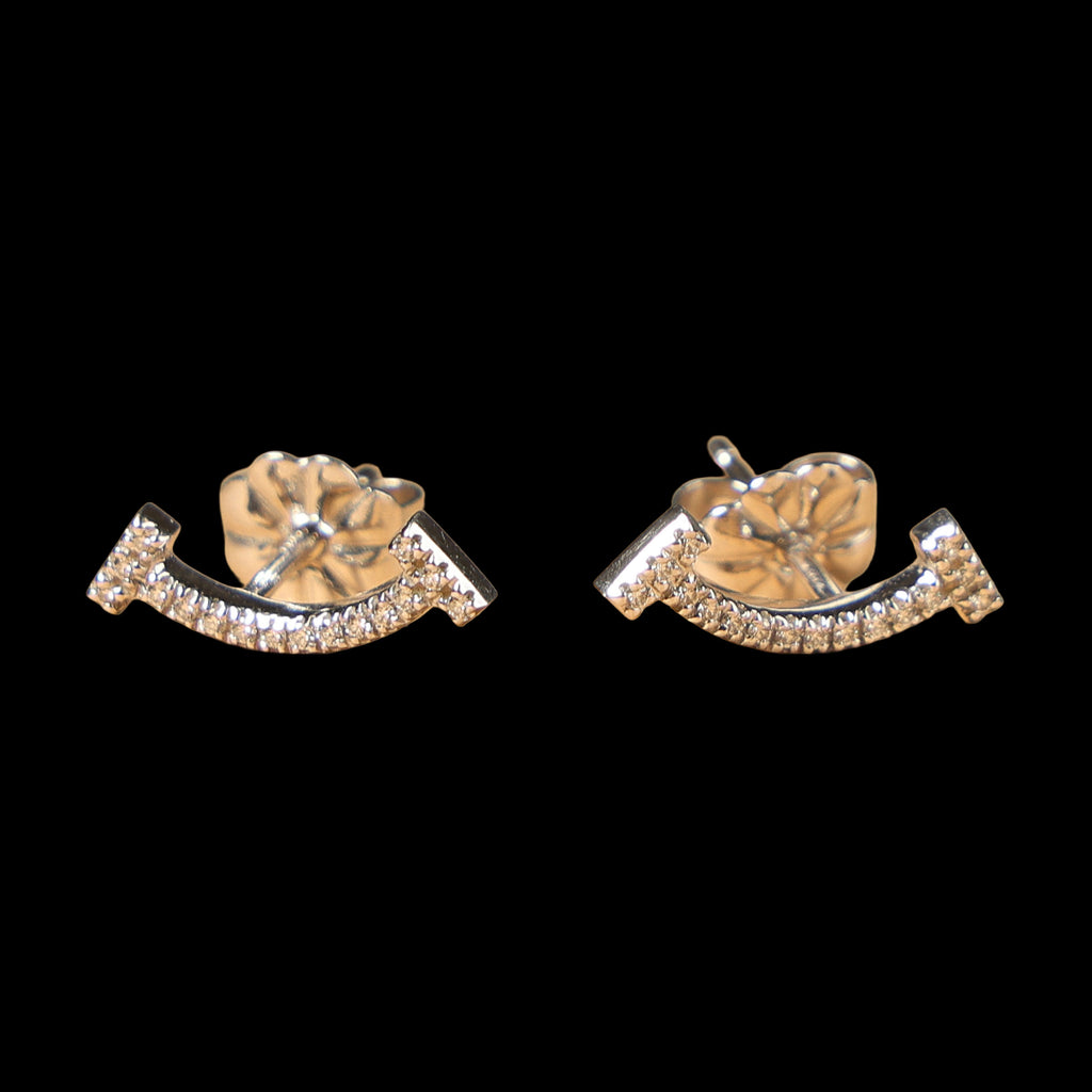 TIFFANY T Smile 18K WG Diamond Earrings 1.5g