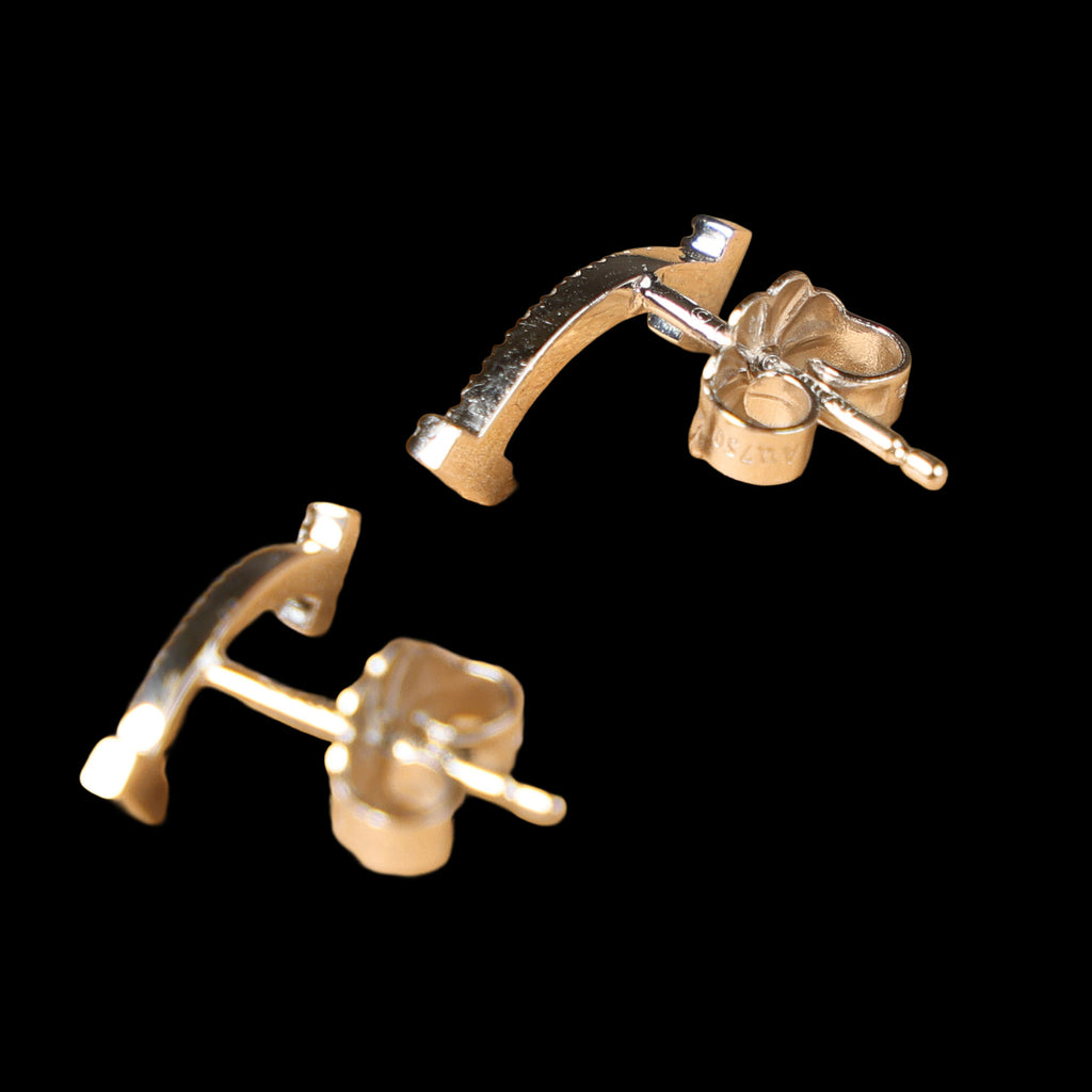 TIFFANY T Smile 18K WG Diamond Earrings 1.5g
