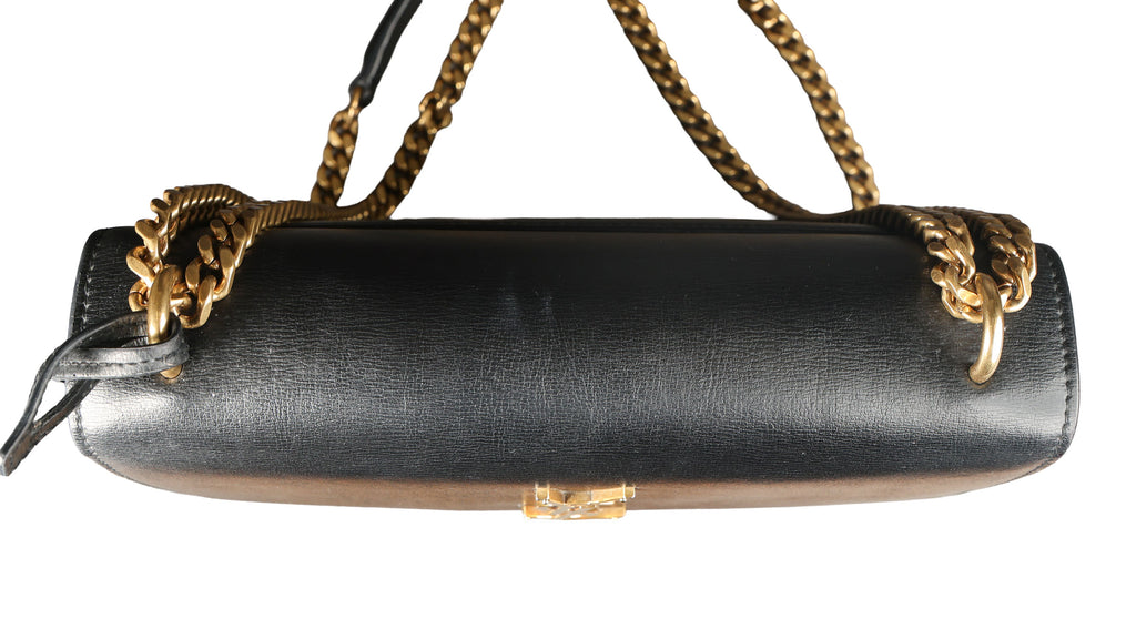 Preowned YVES SAINT LAURENT Sunset Medium in Smooth Leather Black | Luxe Again Maison