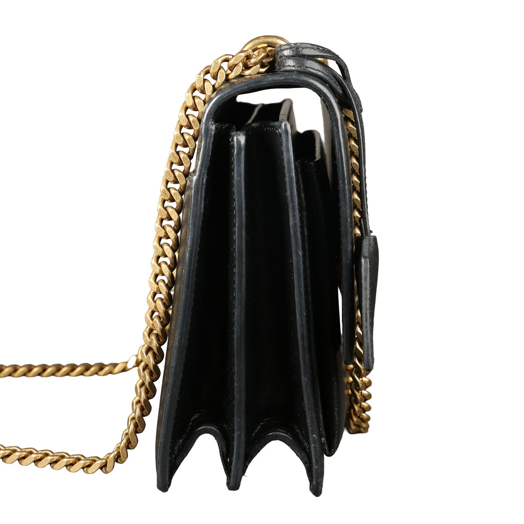 Preowned YVES SAINT LAURENT Sunset Medium in Smooth Leather Black | Luxe Again Maison