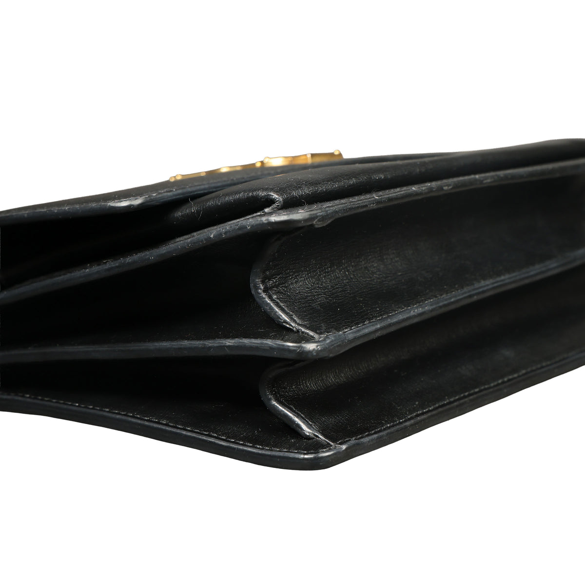 Preowned YVES SAINT LAURENT Sunset Medium in Smooth Leather Black | Luxe Again Maison