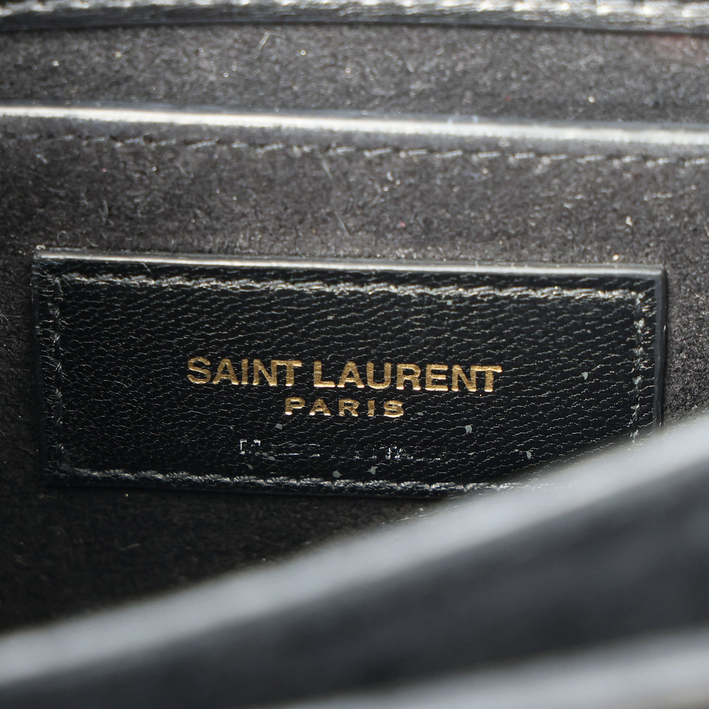Preowned YVES SAINT LAURENT Sunset Medium in Smooth Leather Black | Luxe Again Maison