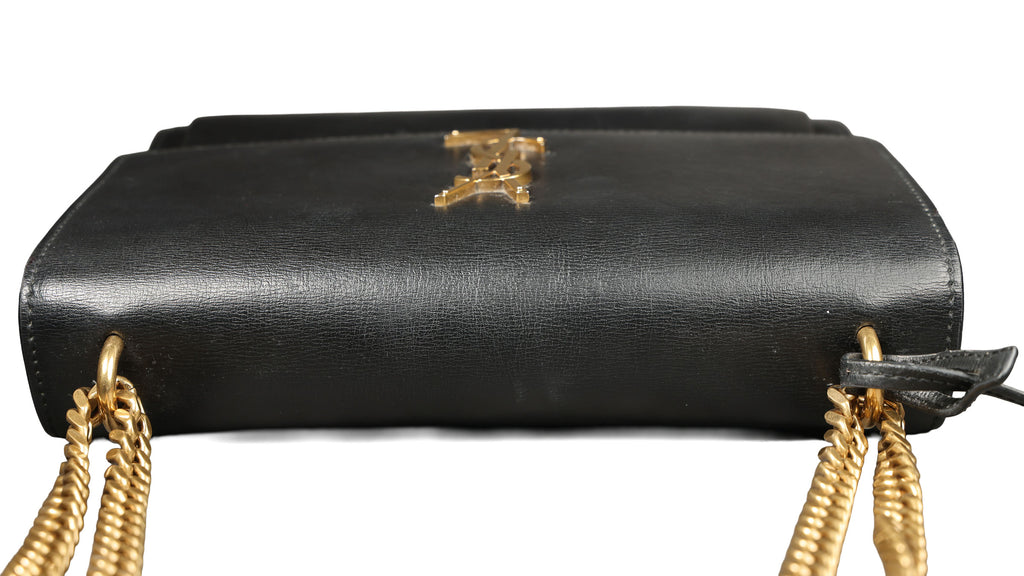 Preowned YVES SAINT LAURENT Sunset Medium in Smooth Leather Black | Luxe Again Maison