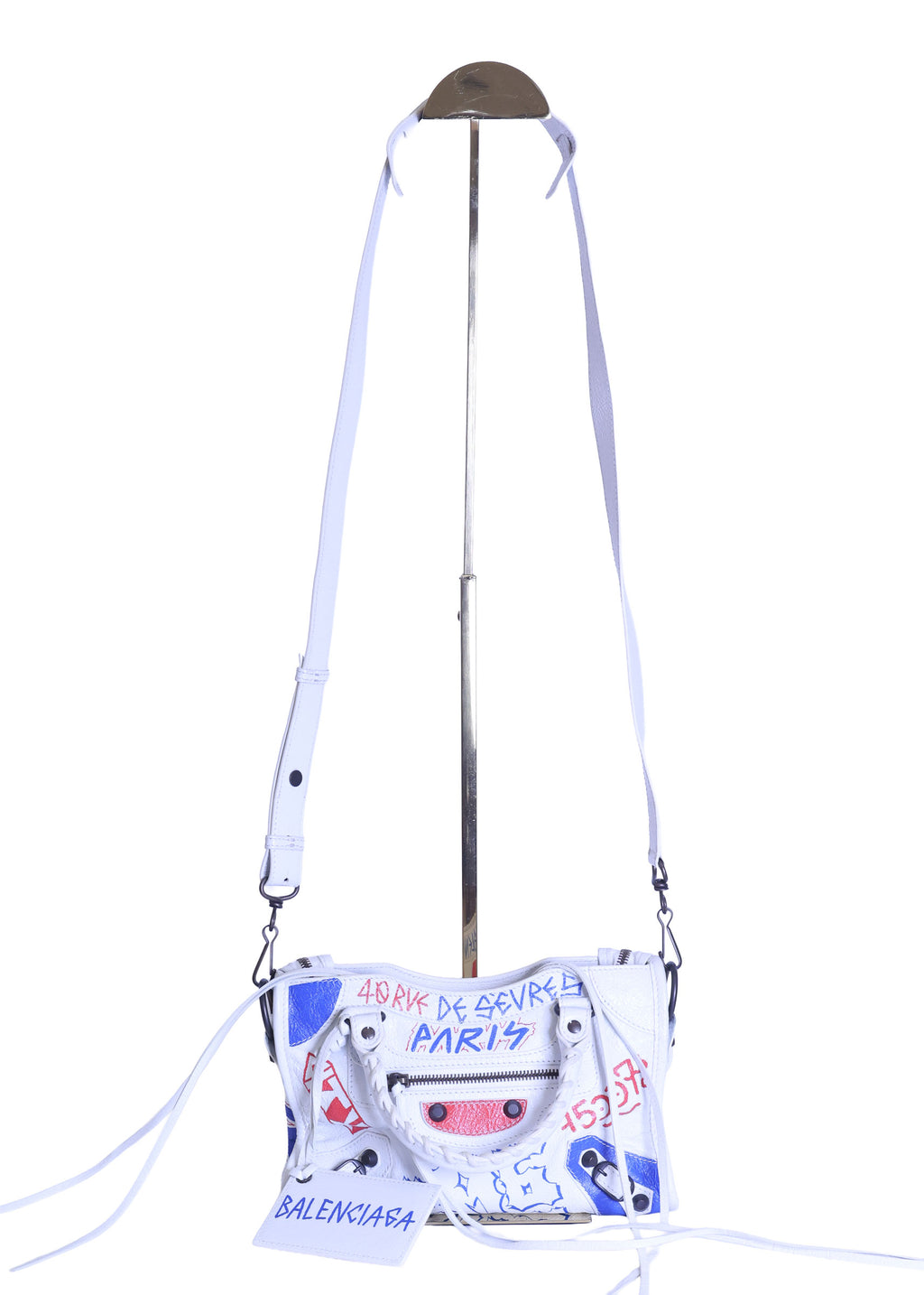 Preloved BALENCIAGA Classic City Graffiti Leather 2 Way Handbag | Luxe Again Maison