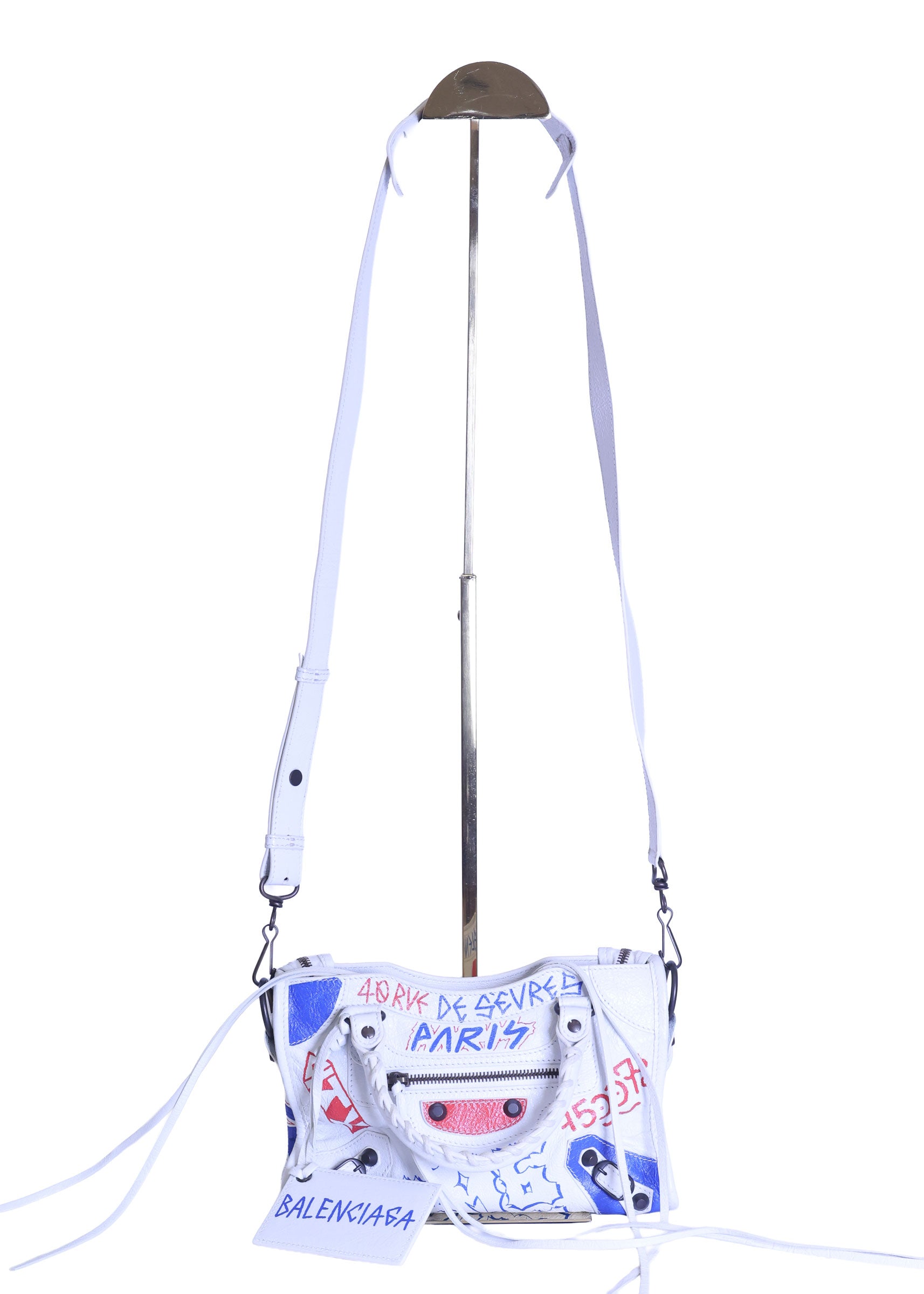 Preloved BALENCIAGA Classic City Graffiti Leather 2 Way Handbag | Luxe Again Maison