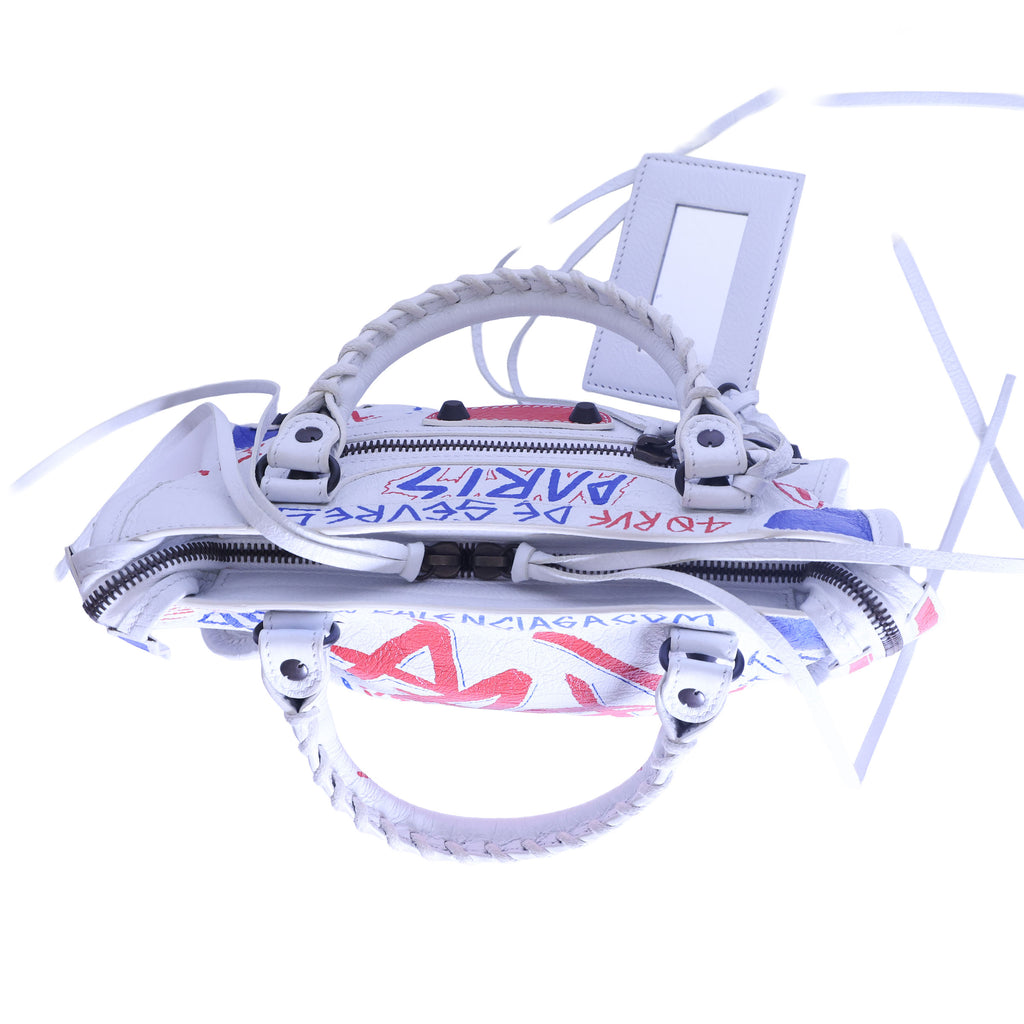 Preloved BALENCIAGA Classic City Graffiti Leather 2 Way Handbag | Luxe Again Maison