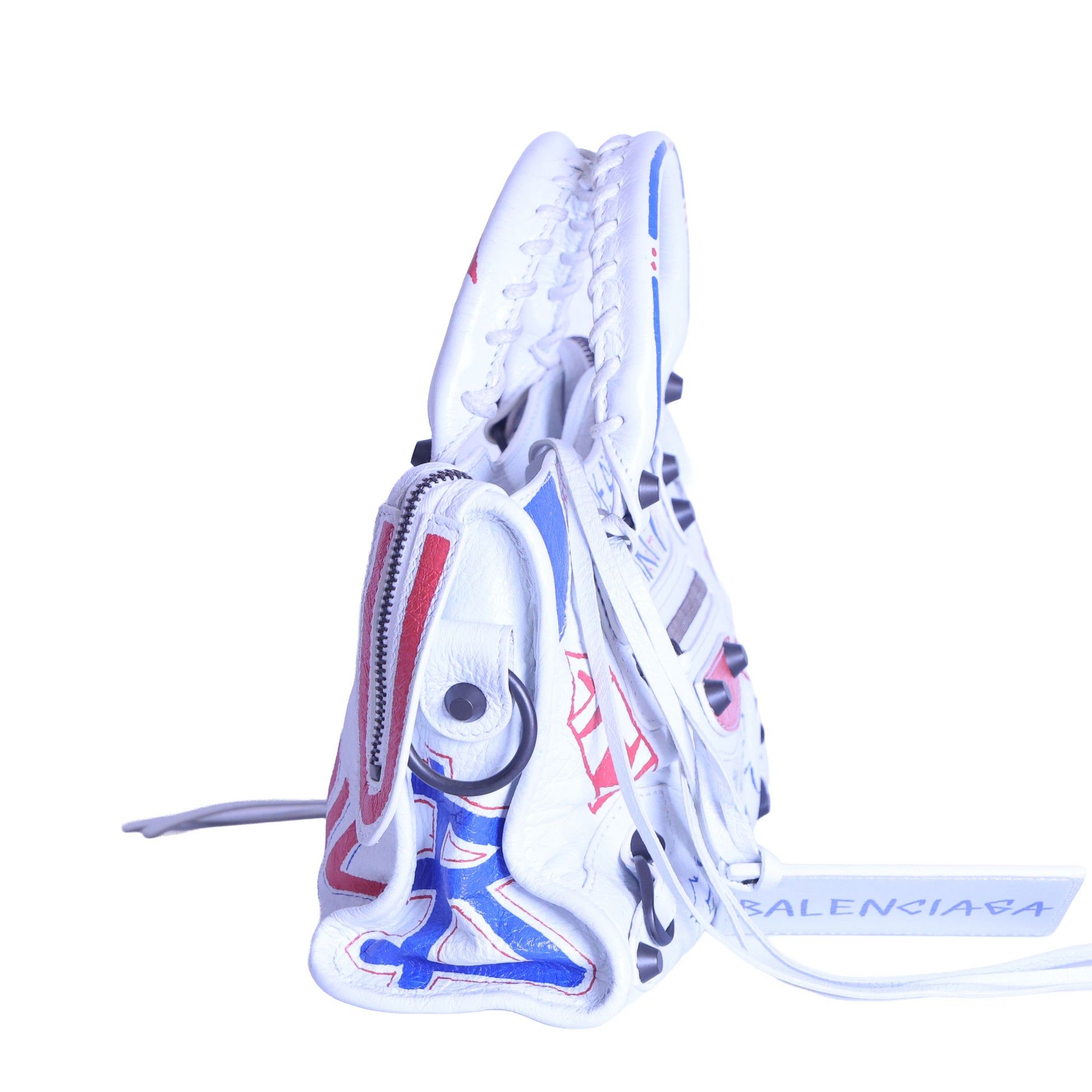 Preloved BALENCIAGA Classic City Graffiti Leather 2 Way Handbag | Luxe Again Maison