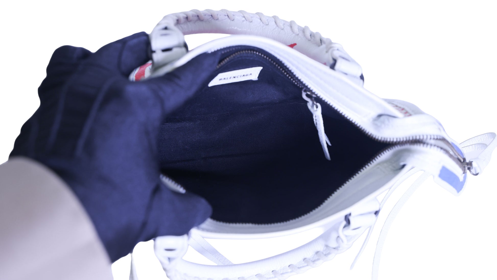 Preloved BALENCIAGA Classic City Graffiti Leather 2 Way Handbag | Luxe Again Maison