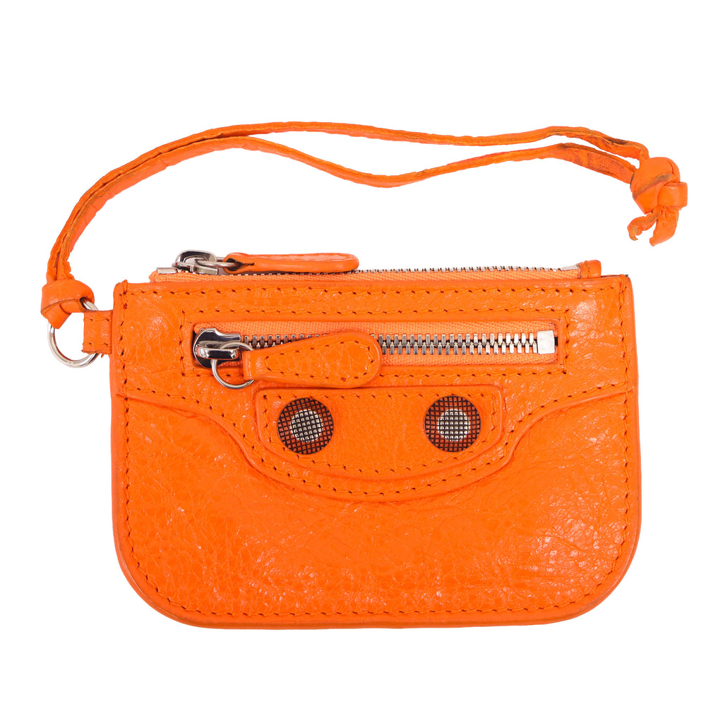 Preloved BALENCIAGA Le Cagole XS Leather Shoulder Bag Orange | Luxe Again Maison