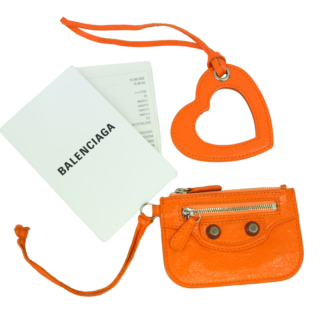 Preloved BALENCIAGA Le Cagole XS Leather Shoulder Bag Orange | Luxe Again Maison