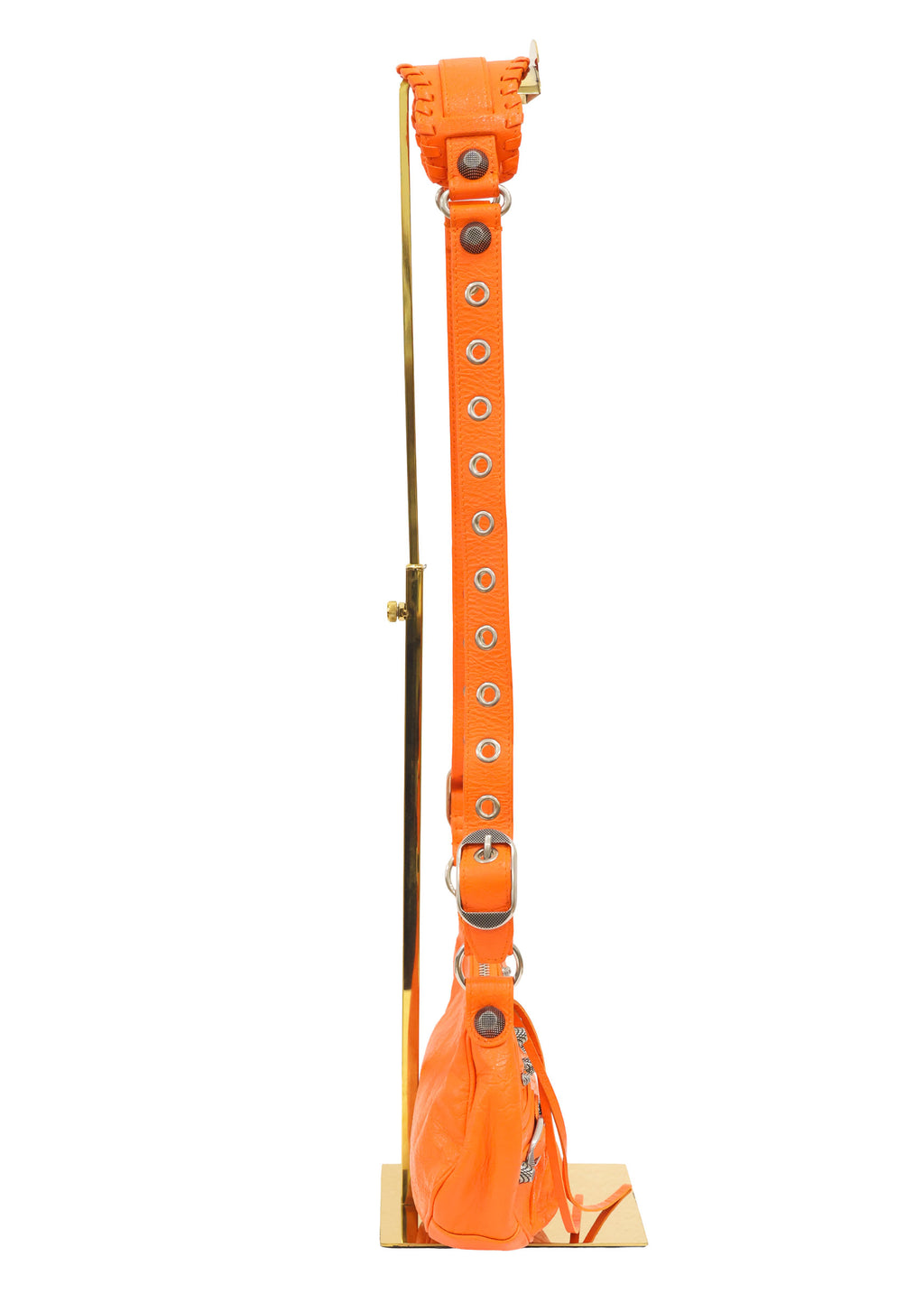 Preloved BALENCIAGA Le Cagole XS Leather Shoulder Bag Orange | Luxe Again Maison