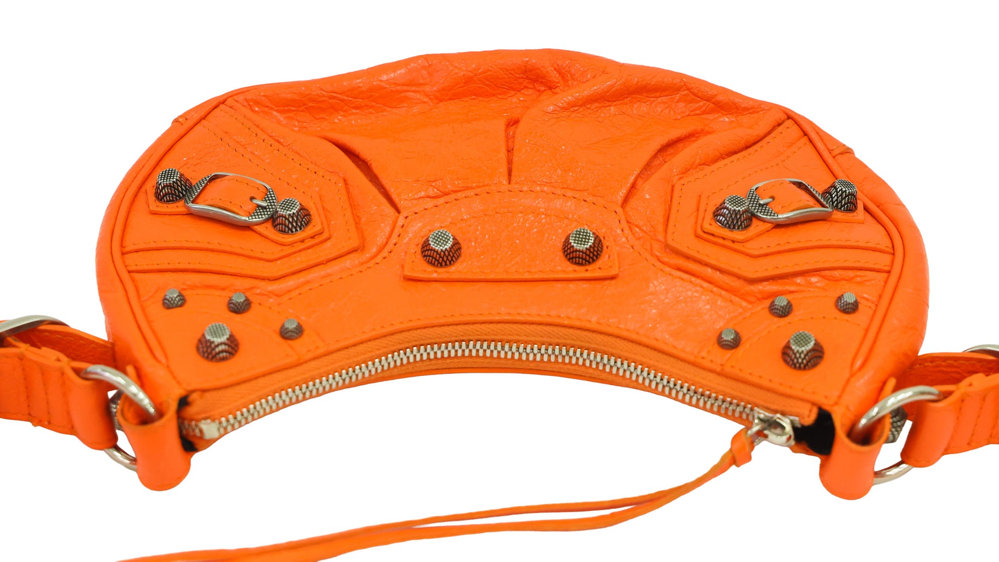 Preloved BALENCIAGA Le Cagole XS Leather Shoulder Bag Orange | Luxe Again Maison