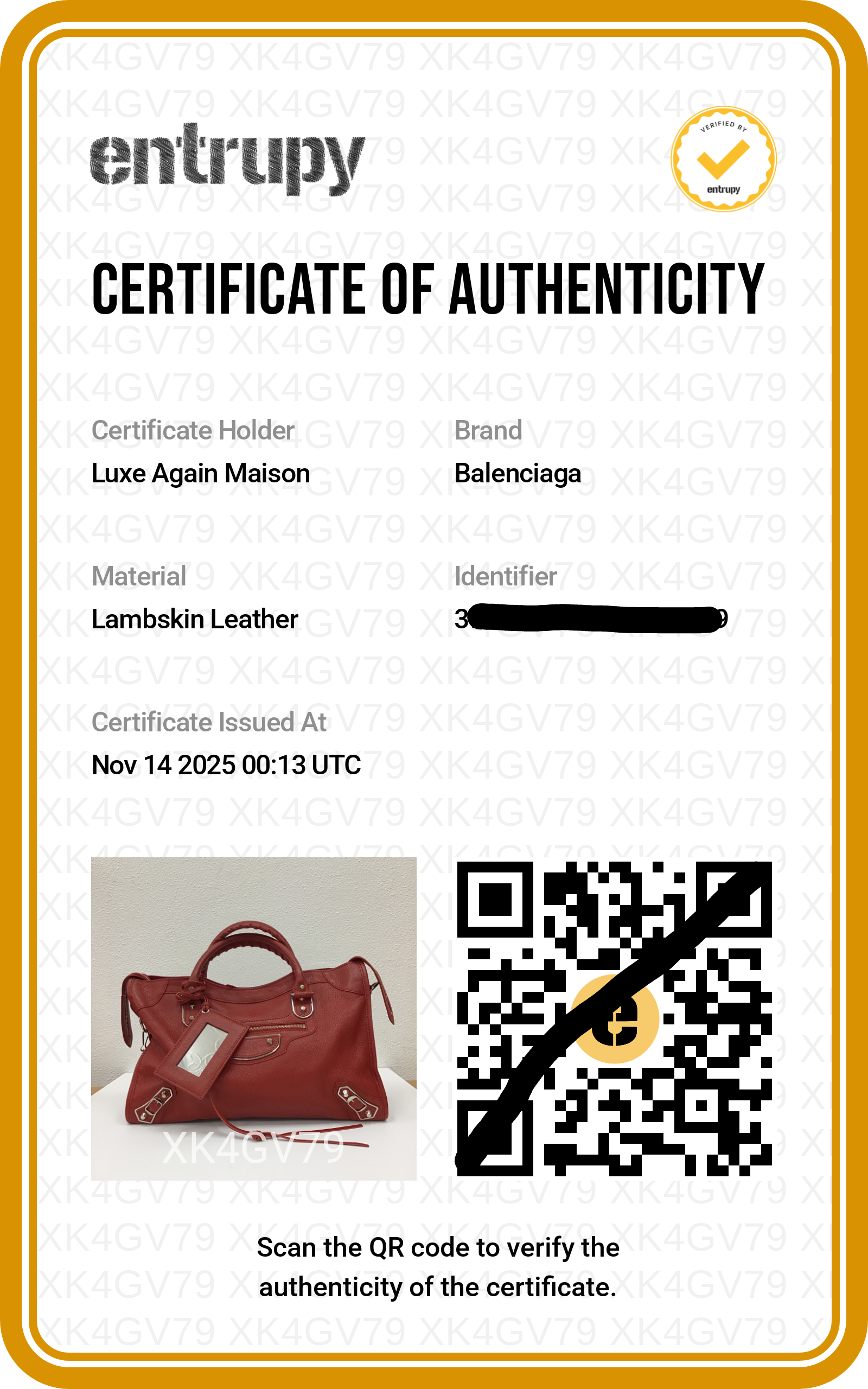 Preloved BALENCIAGA Metallic Edge City Leather Medium Red  | Luxe Again Maison